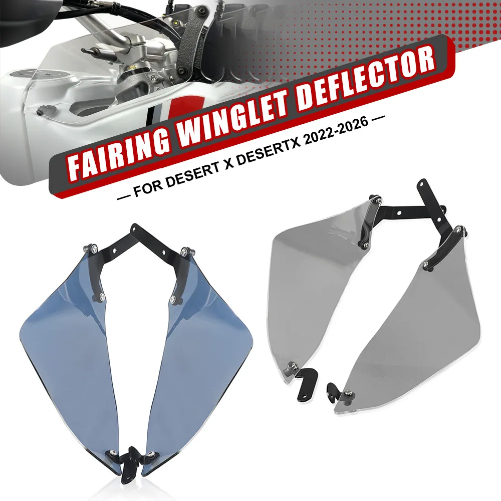 

NEW Motorcycle For Ducati Desert X DesertX 2022 2023 2024 2025 2026 Side Windshield Windscreen Panel Wind Deflector Desert-X