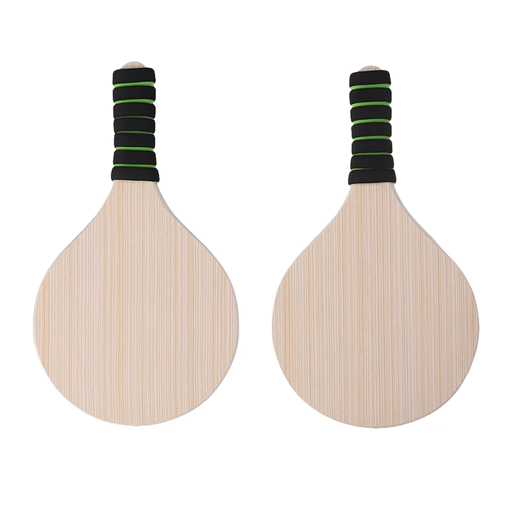 

Wooden Racket Badminton for Outdoor Game Beach Ball Solid Paddle Bamboo Racquets