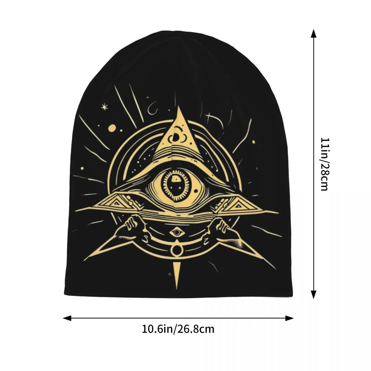 Illuminati All Seeing Eye Skullies Beanies Hats Warm Autumn Winter Outdoor Cap Knitted Bonnet Caps for Unisex Adult