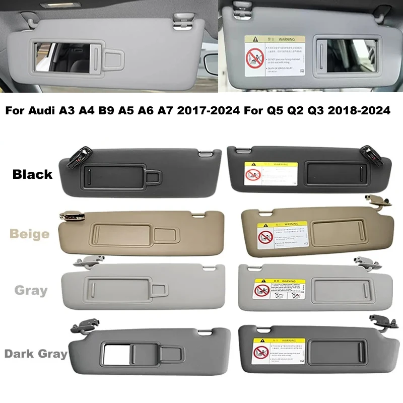 

For Audi A3 A4 B9 A5 A6 A7 2017-2024 For Q5 Q2 Q3 2018-2024 Sun Visor With Mirror Sun Shade Sunvisor Car Accessories 8WD857551B