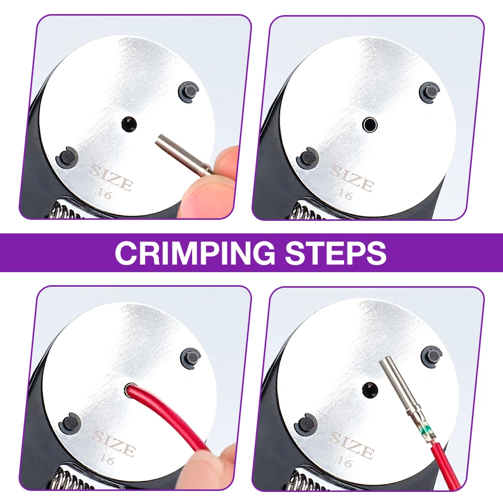 Crimpzange, 0,5-1,5mm²/16-20AWG DEUTSCH Terminal Crimpzange, Vierpunkt-Crimpen, DT Rundsteckerstift, Terminal Crimpwerkzeug, Druckleitungszange – Detail 8
