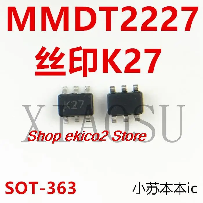 5pieces Original stock  MMDT2227M-7 SOT23-6 K27  