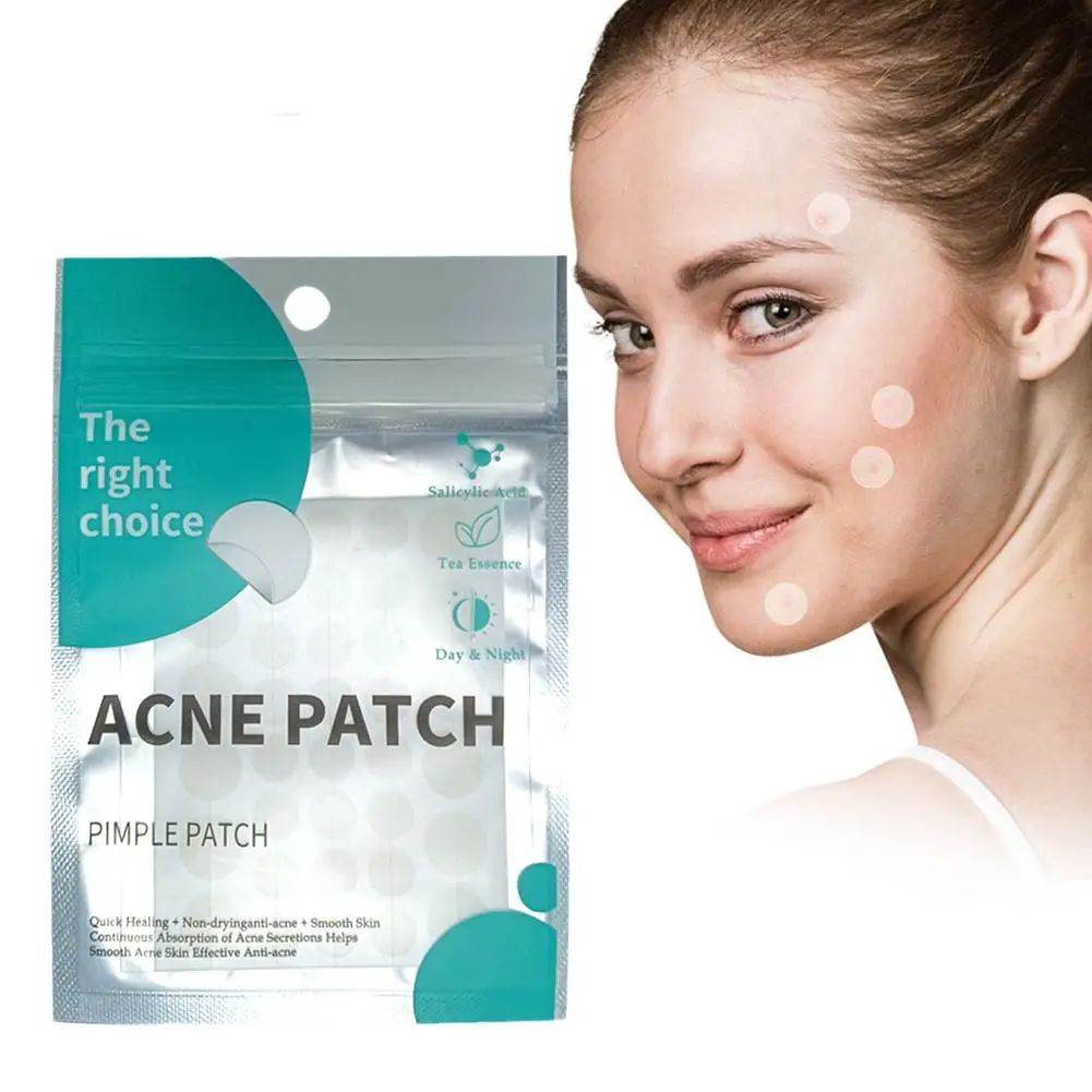 Parches invisibles para espinillas, tratamiento hidrocoloide para acné con ácido salicílico, aceite esencial de árbol de té, parches curativos para imperfecciones de la piel