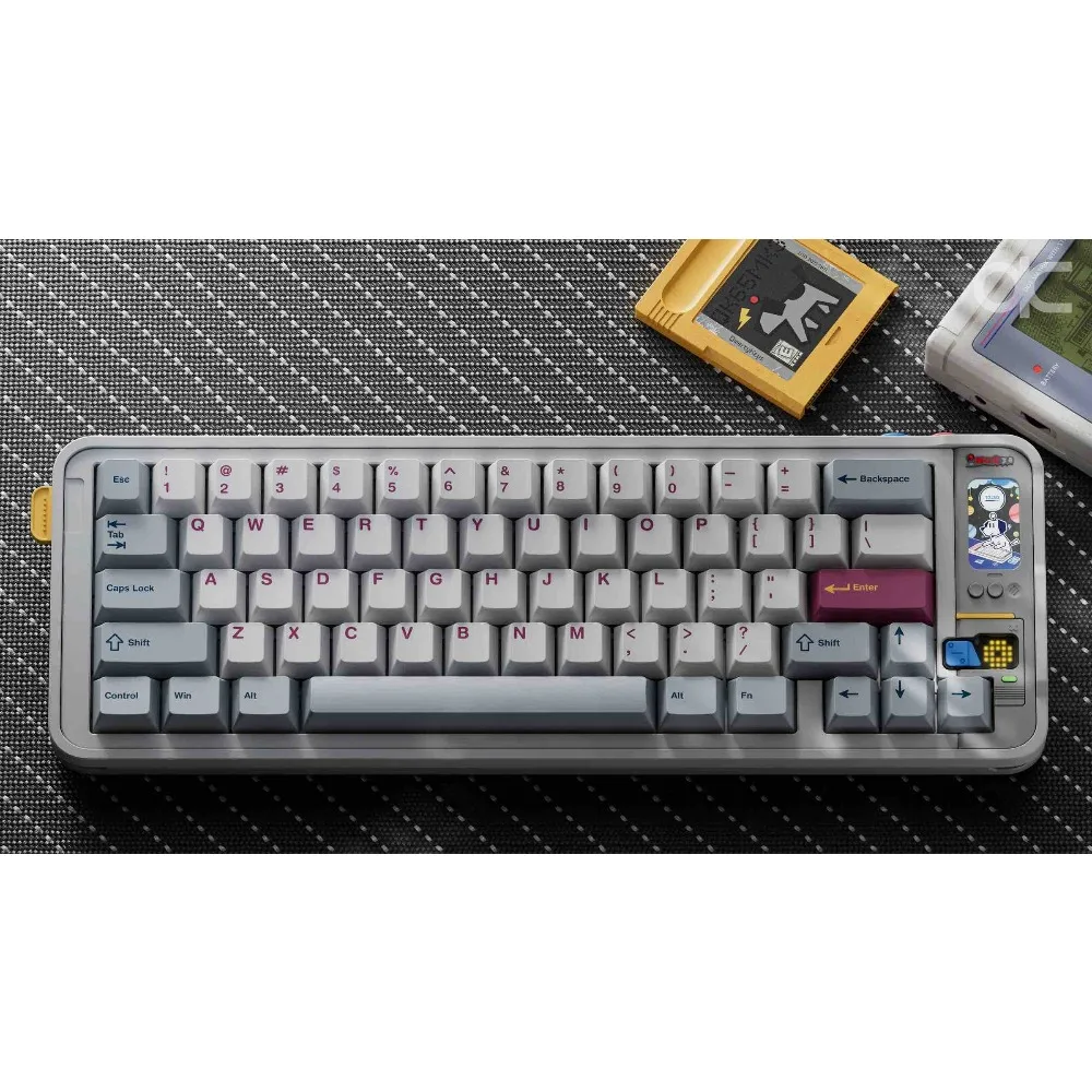 

QK65 MK3 Индивидуальная механическая клавиатура Diy Kit Алюминиевый корпус с ЧПУ Горячая подключаемая RGB 3-режимная беспроводная/проводная клавиатура Эргономика