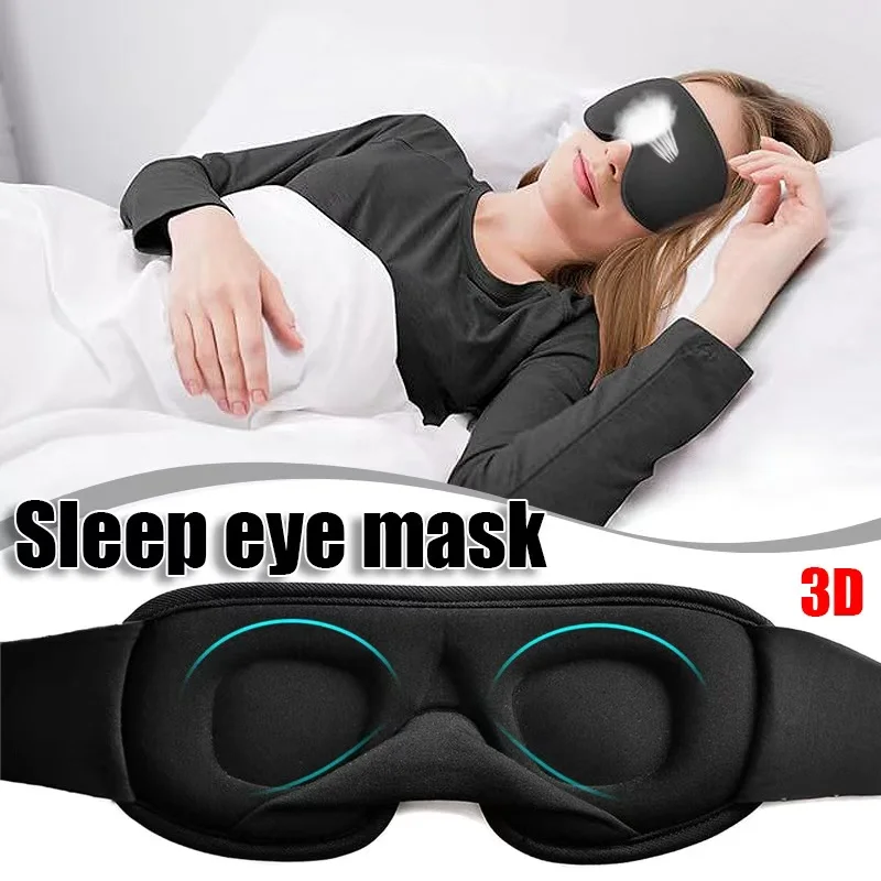 3D-Schlafmaske, blockiert leicht, weich gepolstert, Schlafmaske für Augen, Slaapmasker, Augenschutz, Augenbinde, Schlafhilfe, Augenklappe, Mann und Frau