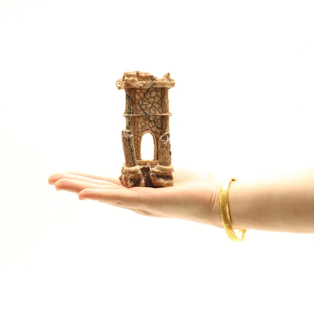 

Aquarium Resin Decoration Vintage Roman Column Ruin Fish Tank Ornament Landscape Decor Resin Craft Fish Tank Adornment