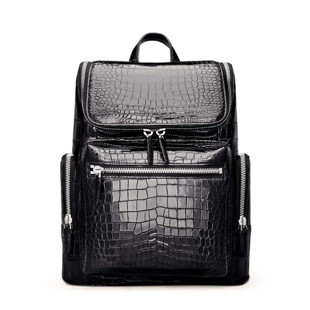 madun Thailand  Import  crocodile skin  Backpack  male  Crocodile men Backpack  new  high-capacity  business leisure Travel