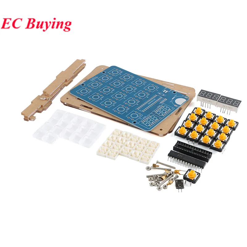 DIY Calculator Electronic Production Kit LED Digital Tube Display With Shell 51 Single-Chip Microcomputer Soldering Practice Kit