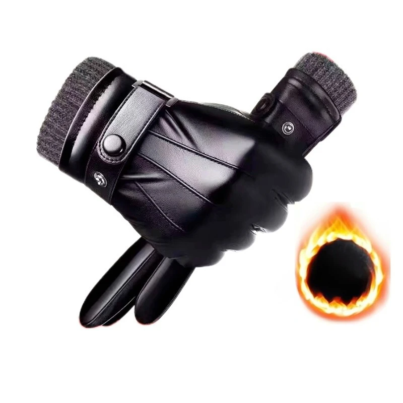 

Термальные мотоциклетные перчатки для мужчин, зимние ветрозащитные водонепроницаемые перчатки для верховой езды с толстой ворсовой подкладкой, теплые перчатки для защиты от холода