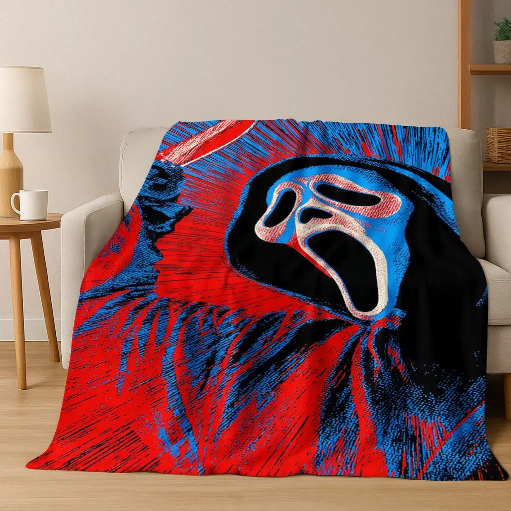 الرعب تشاكي Pennywise مهرج هالوين المنشار فريدي كروجر الفانيلا بطانية لينة بطانية دافئة لغرفة النوم غرفة المعيشة السرير نزهة