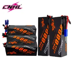 Bateria Lipo CNHL com Estojo Rígido, 3S, 4S, 5600mAh, 6600mAh, 8000mAh, 11.1V, 14.8V, 120C, com Ficha T EC5, Carro RC, Barco, caminhão, veículo, Truggy