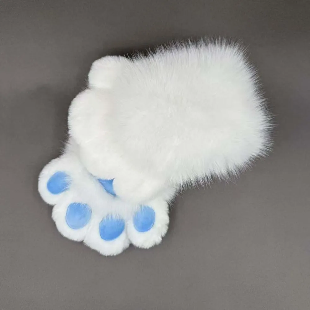 

Kawaii Cartoon Cosplay Costume Gloves Squeaky Kig Fursuit Kigurumi Plush Cat Paw Gloves Thicken Warm Cat Claw Mittens Club