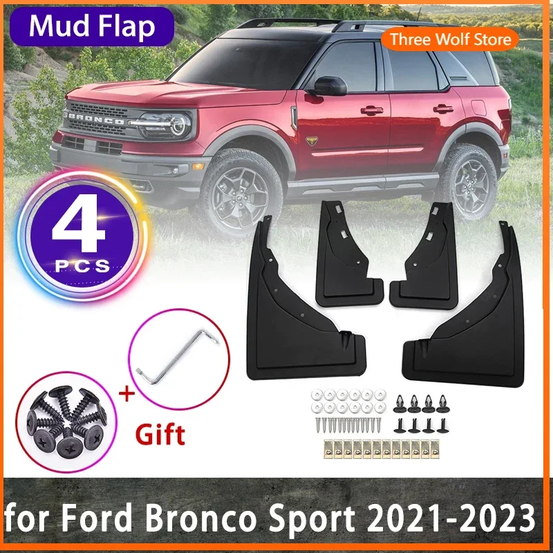 

for Ford Bronco Sport 2021 2022 2023 CX430 Mudguards Fender Flare Mud Flaps Guard Splash Fender Cover Car Front Rear Accessories