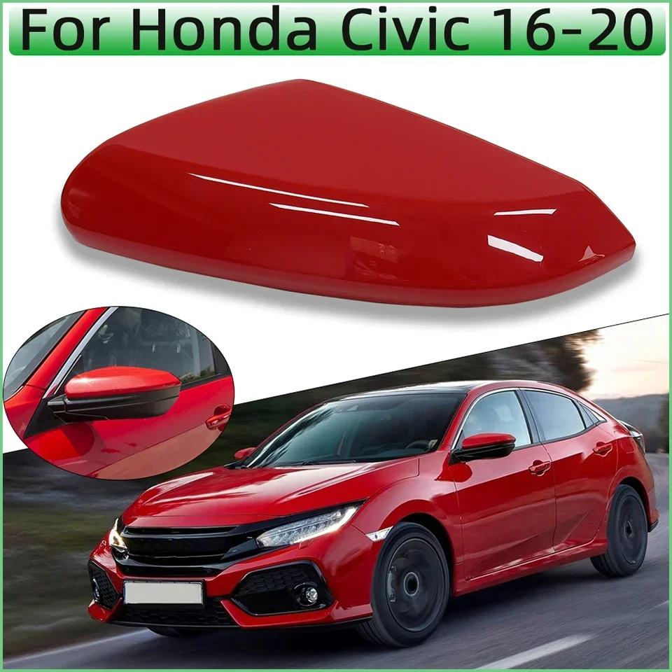 

For Honda Civic X 10Th 2016 2017 2018 2019 2020 Rearview Mirror Cover Cap OutSide Door Wing Mirror Housing Shell Lid Painted