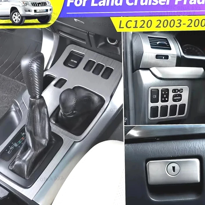 

For Toyota Land Cruiser Prado 120 Gearbox Panel Air Conditioner Air Outlet Handle Decoration Anti-Scratch Interior Modification