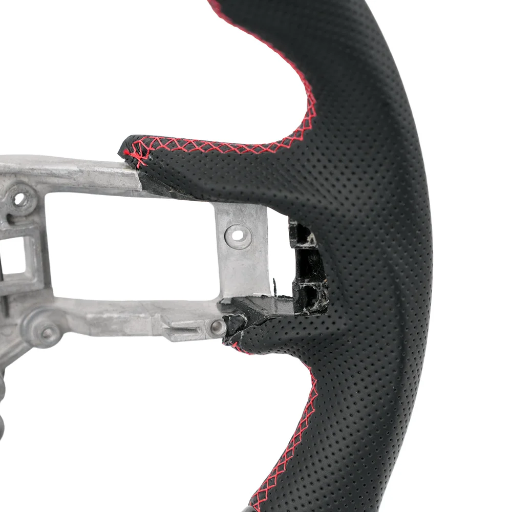 Immagine 4: Volante in Fibra di Carbonio Hydro-Dip con Pelle Traforata per Ford Mustang 2015-2022, Volante da Corsa