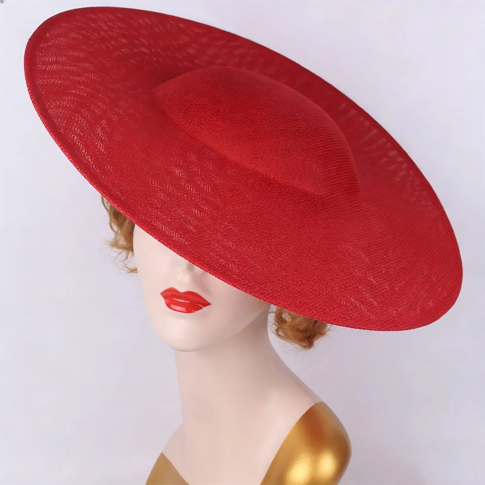 

New 40cm Fascinators Base Big DIY Hair Accessories Hat with Clip Women Wedding Headpiece for Cap Supplies