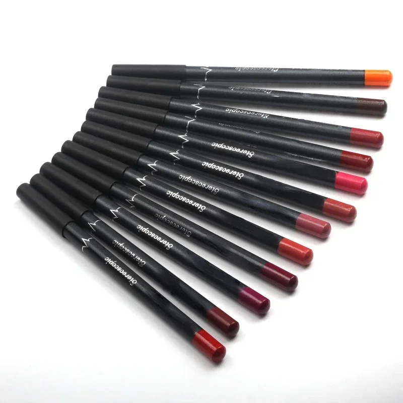 12 Stuks Matte Lippenstift Lipliner Nude Make-Up Blijvende Make-Up Houden Lippenstift Set Niet Fade Lipliner Set Waterdicht Zweetbestendig