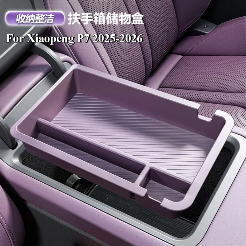 

For Xiaopeng Xpeng P7 2025-2026 Central Control Armrest Box Storage Box Organize Car Interior Modified Supplies Accessories