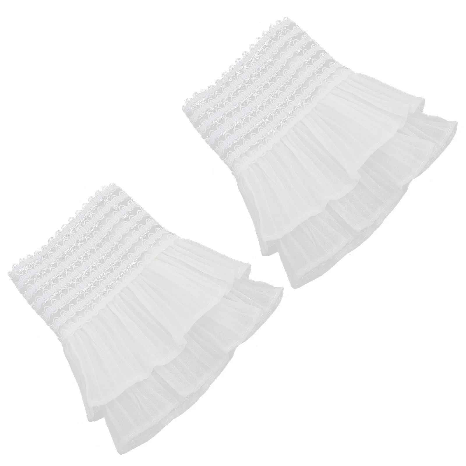 

1Pair Fake Lace Cuff Soft Chiffon Material Elegant Wrist Cuffs Perfect for Costumes Cosplay Fancy Dress Parties