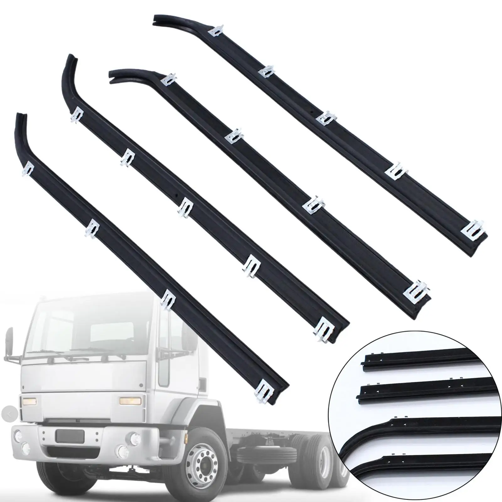 Inner Outer Window Sweep Felts Seals Weatherstrip Sturdy Reliable Replaces for Ford Bronco F250 Truck F350 Truck F150 Truck