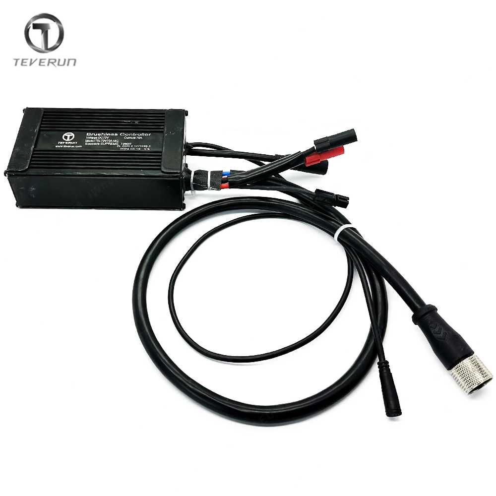 Official Teverun 72V 70A Sine Wave Controller for 2024 Newest Version Teverun Fighter Supreme 7260R with PKE GPS Function