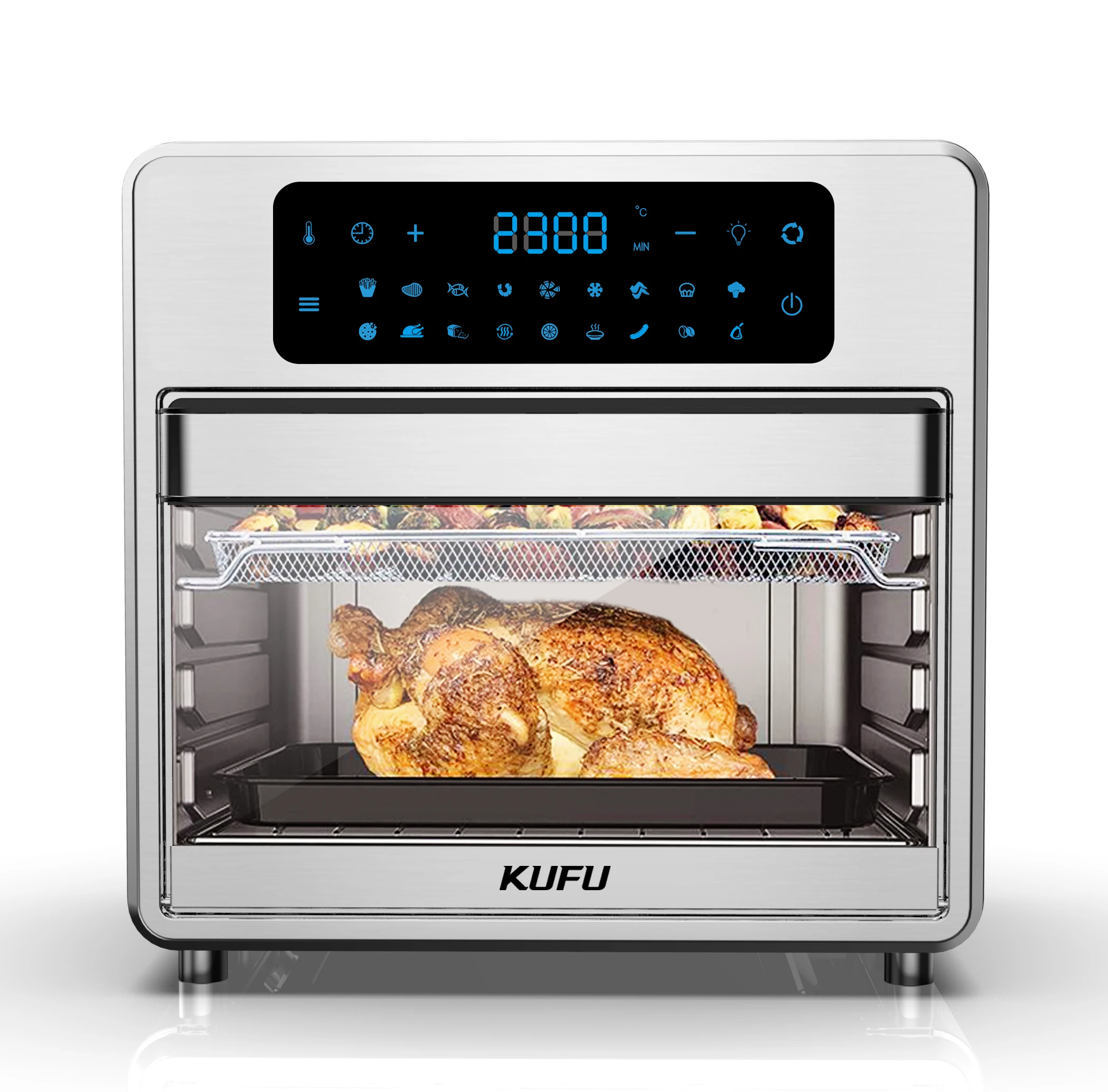 New best-selling digital electric multi-functional oven 15L wholesale oil free air fryer toaster oven classic stainless oven