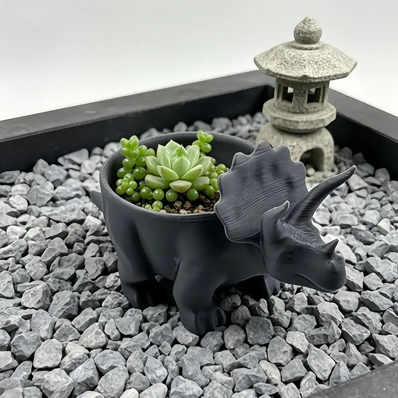 Multi-purpose 3D Printed Dinosaur Flowerpot Desktop Decoration Ornaments Mini Flower Pot Funny Pot For Office Planting Gifts