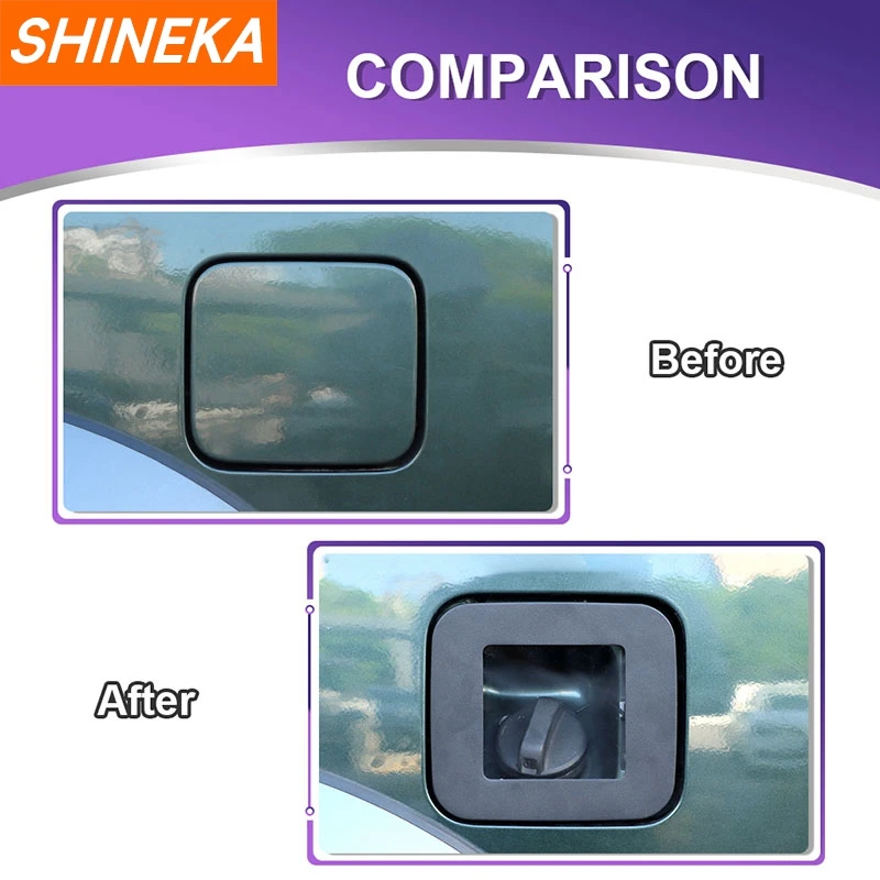 SHINEKA Car Transparent Fuel Tank Cover Filler Tank Gas Cap Decoration Cover For Suzuki Jimny 2007-2017 Exterior Accessories