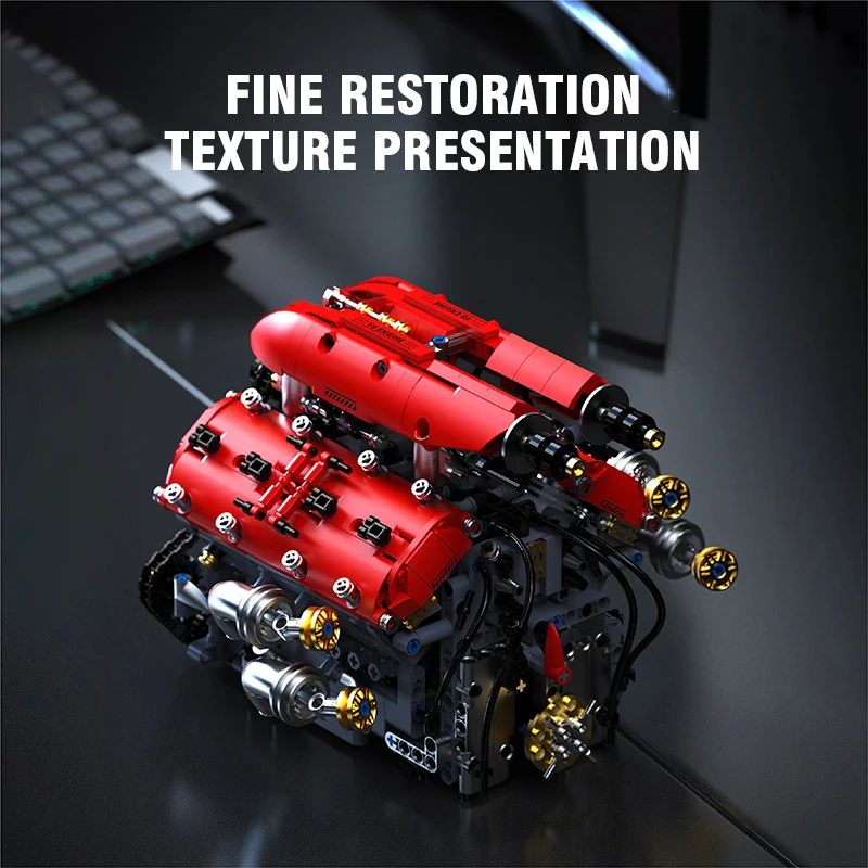 1370pieces V8 Engine Building  – Model Kit V8 Engine Bewertung und Preis