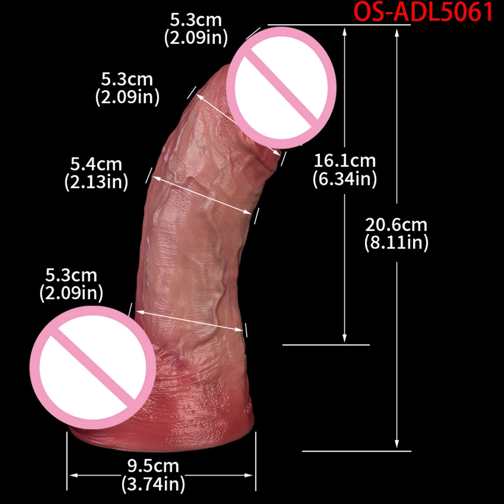 SXXY 8.11 بوصة ألعاب جنسية السائل سيليكون دسار مع كوب شفط حر اليدين للنساء الرجال المهبل الشرج G-بقعة التحفيز