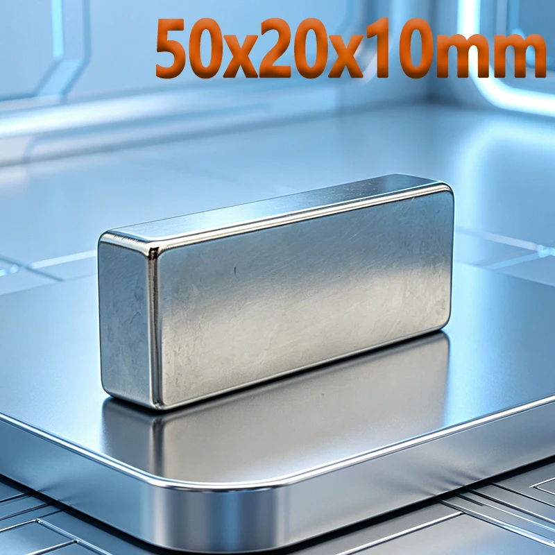 N35 NdfeB 50x20x10mm Magnet Square Shape Permanent Magnetic Imanes 50*20*10mm Accessory Neodymium Magnet 1/2/3/4/5pcs