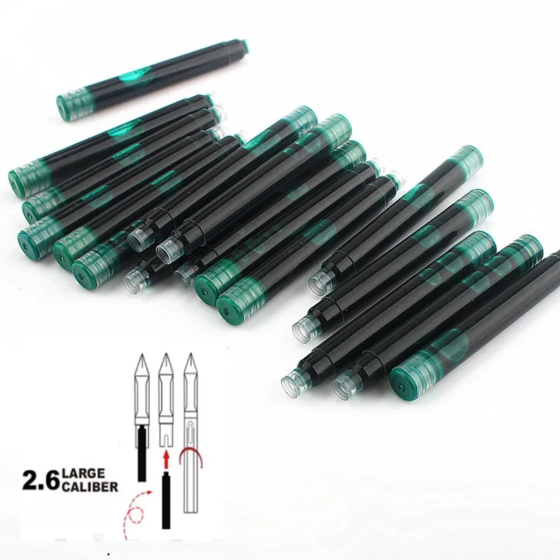 

New High quality 10pcs Color Ink Supplies fountain Pen ink Refill cartridge office school student stationery