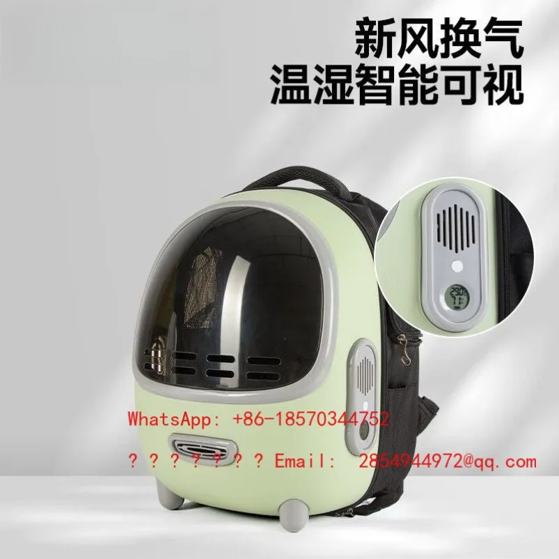 Portable Breathable Cat Space Capsule Pet Backpack for Outdoor Use, Large Capacity Takeaway Supplies Backpack