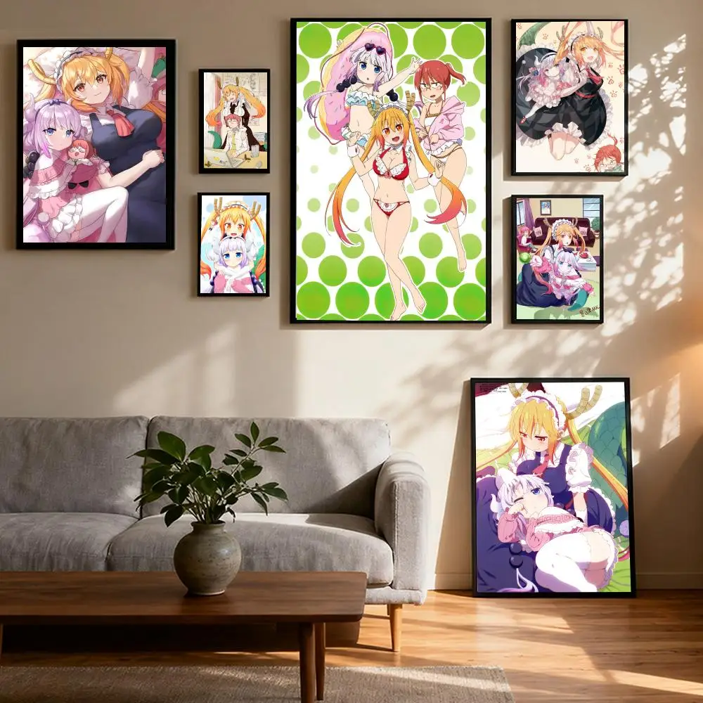 

Miss Kobayashi D-Dragon Maid Poster Prints Canvas Painting Wall Art Picture Living Room Home Decor Tracklist Music Album Cover