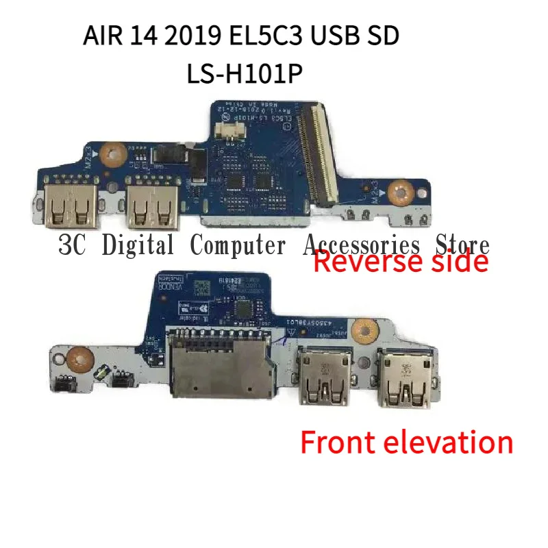 For Lenovo air 14 2019 el5c3 USB SD power button board ls-h101p free shipping