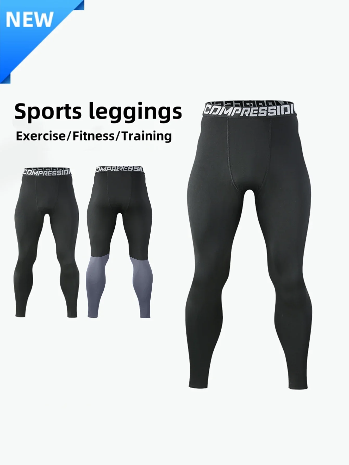 

Men's tights, sweatpants compression, quick drying sportswear, running and riding outdoors, lightweight and comfortable