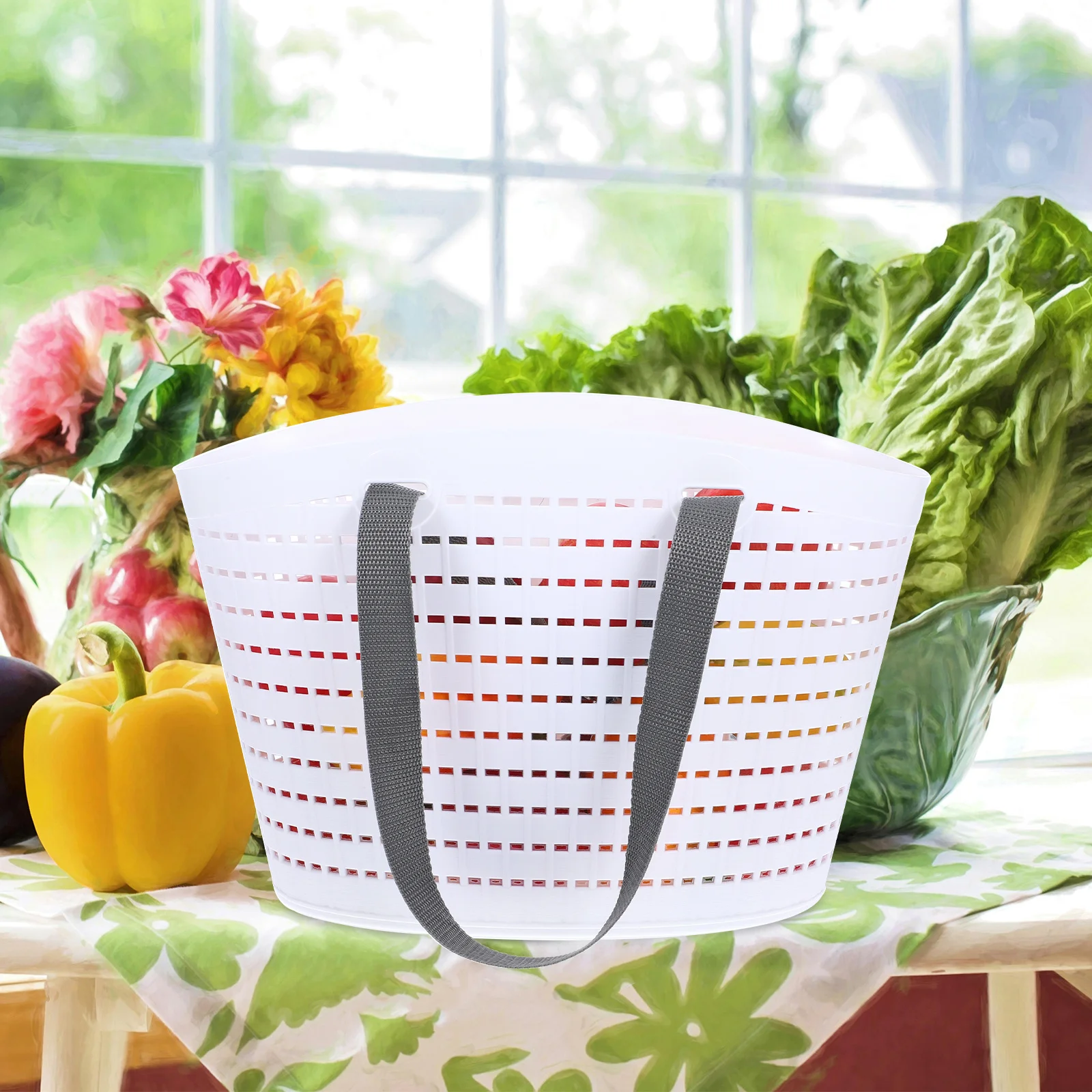 

2pcs Plastic Storage Baskets Reusable Laundry Basket With Handles For Clothes Shoes Bathroom Bedroom Living Room Blanket Pillow