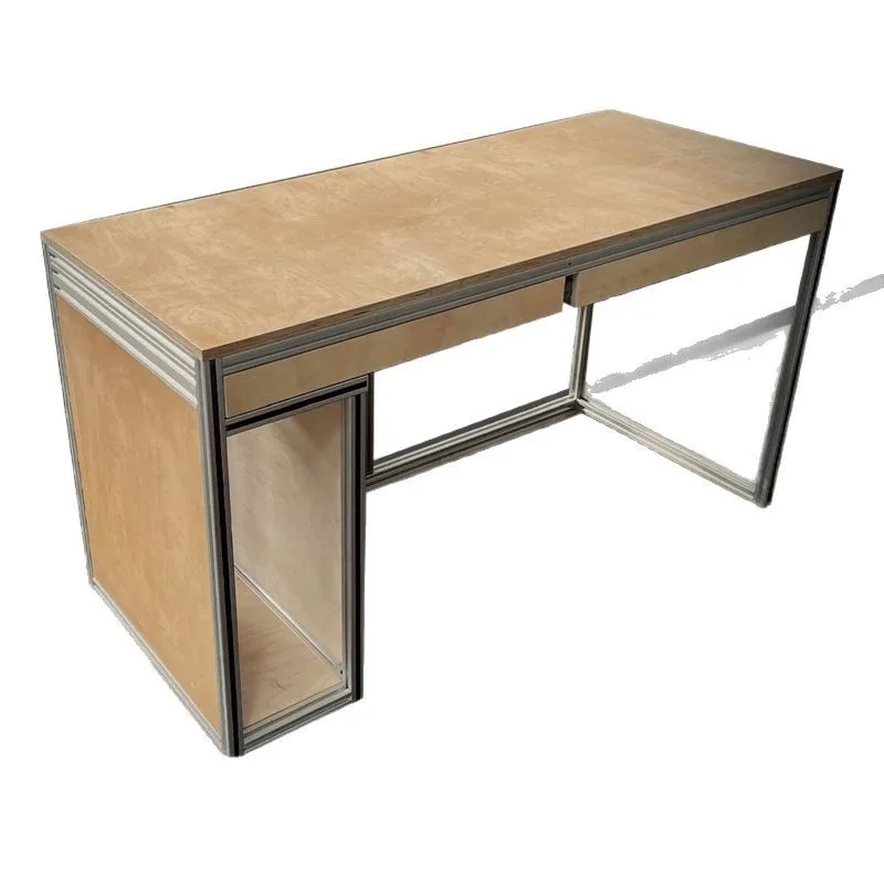 

Birch aluminum profile desk household computer desk solid wood household desk