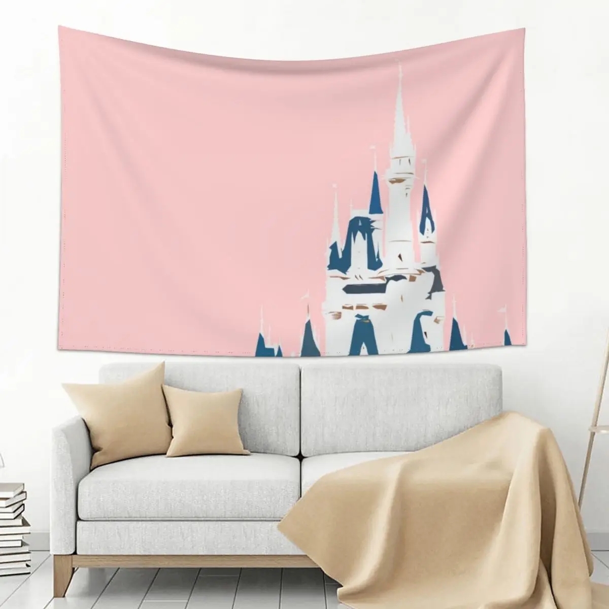 

Magic Castle Millennial Pink Tapestry