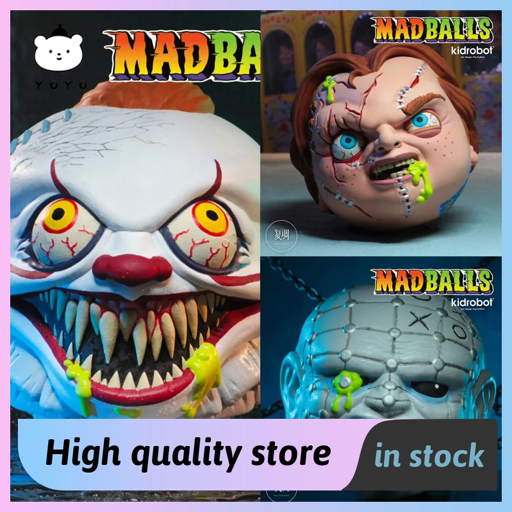 Kidrobot Madballs Horror Series Horrorballs Fashionable Toys Horror Action Figure Head Model Statue Creative Ornament Gift Toys