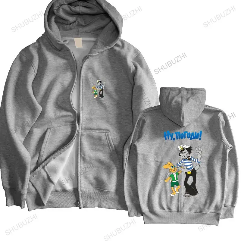 

unisex Outwear men hoodies Cartoon Well Just You Wait V1 Nu Pogodi Tv Series 1986 man brand zipper autumn hoody