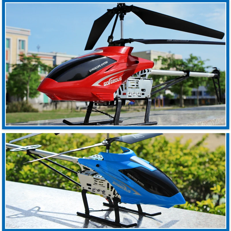 Helikopter Rc z pilotem 3.5CH 80cm bardzo wytrzymały duży samolot zabawka dla dzieci Drone Model samolotu na zewnątrz duży helikopter