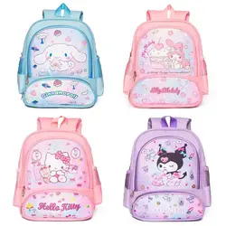 Sanrio Hello Kitty Cinnamoroll Minha Melodia Kuromi Mochila Anime Bonito, Mini Bolsa Escolar de Couro Dos Desenhos Animados Infantil, Presente de Férias Kawaii