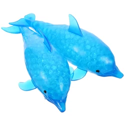 2pcs Sensory Dolphin Toys Release Stress Pinch Decompression Anxiety Relief Fidget Balls Toys Funny Squeeze Playthings Heal Mood