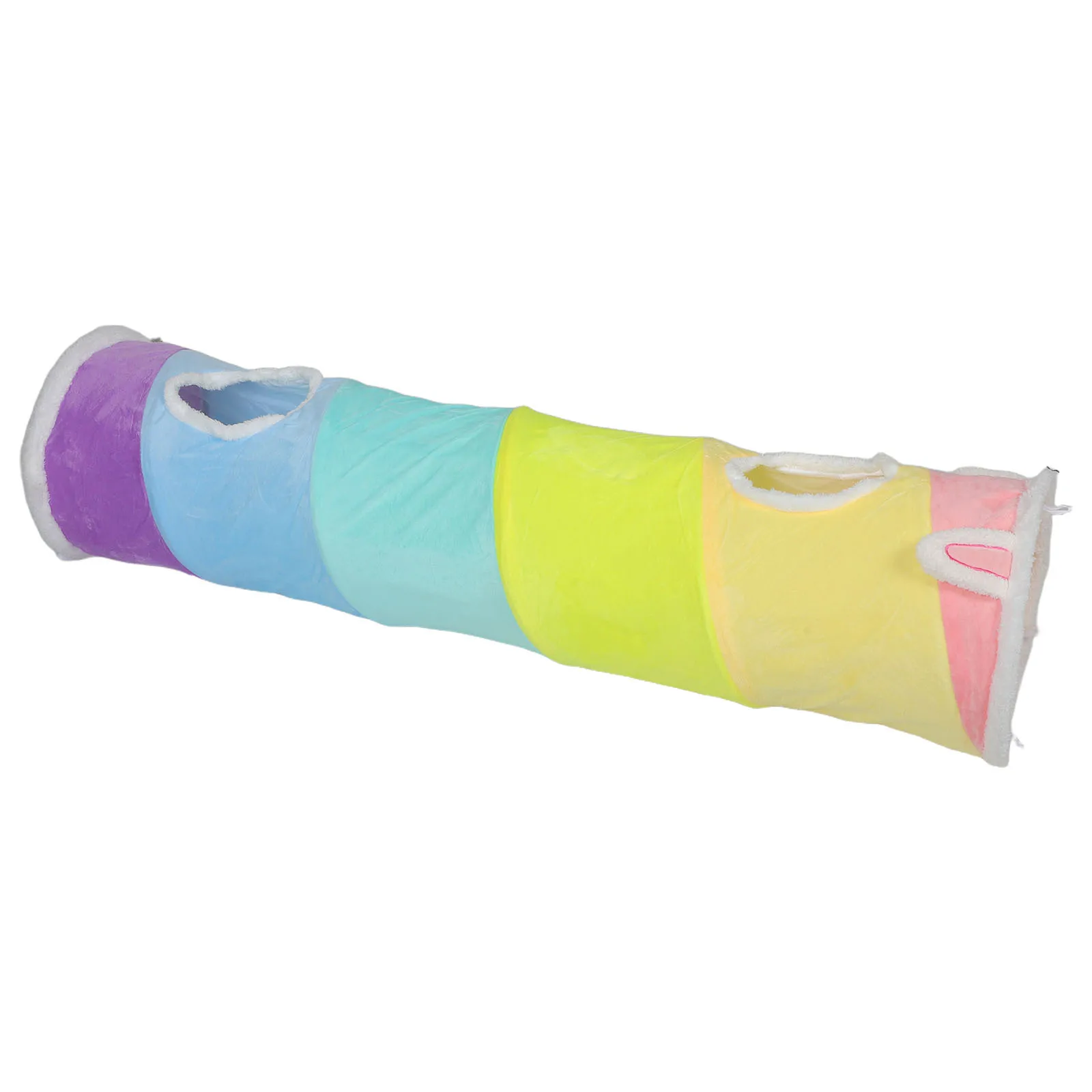 

Cat Tunnel Crinkle Foldable Interactive Crawling Tube for Indoor Cats Kittens 120 Cm Long Exercise Play Tunnel