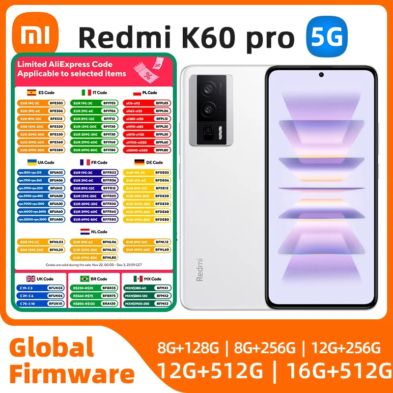 Original Xiaomi Redmi K60 Pro 5G Smartphone Snapdragon 8 Gen 2 6.67