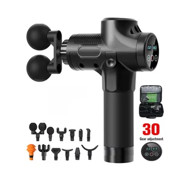 電気筋肉リラクゼーションマッサージガン,パーカッションピストルマッサージャー,体,首,背中,深部組織,フィットネス