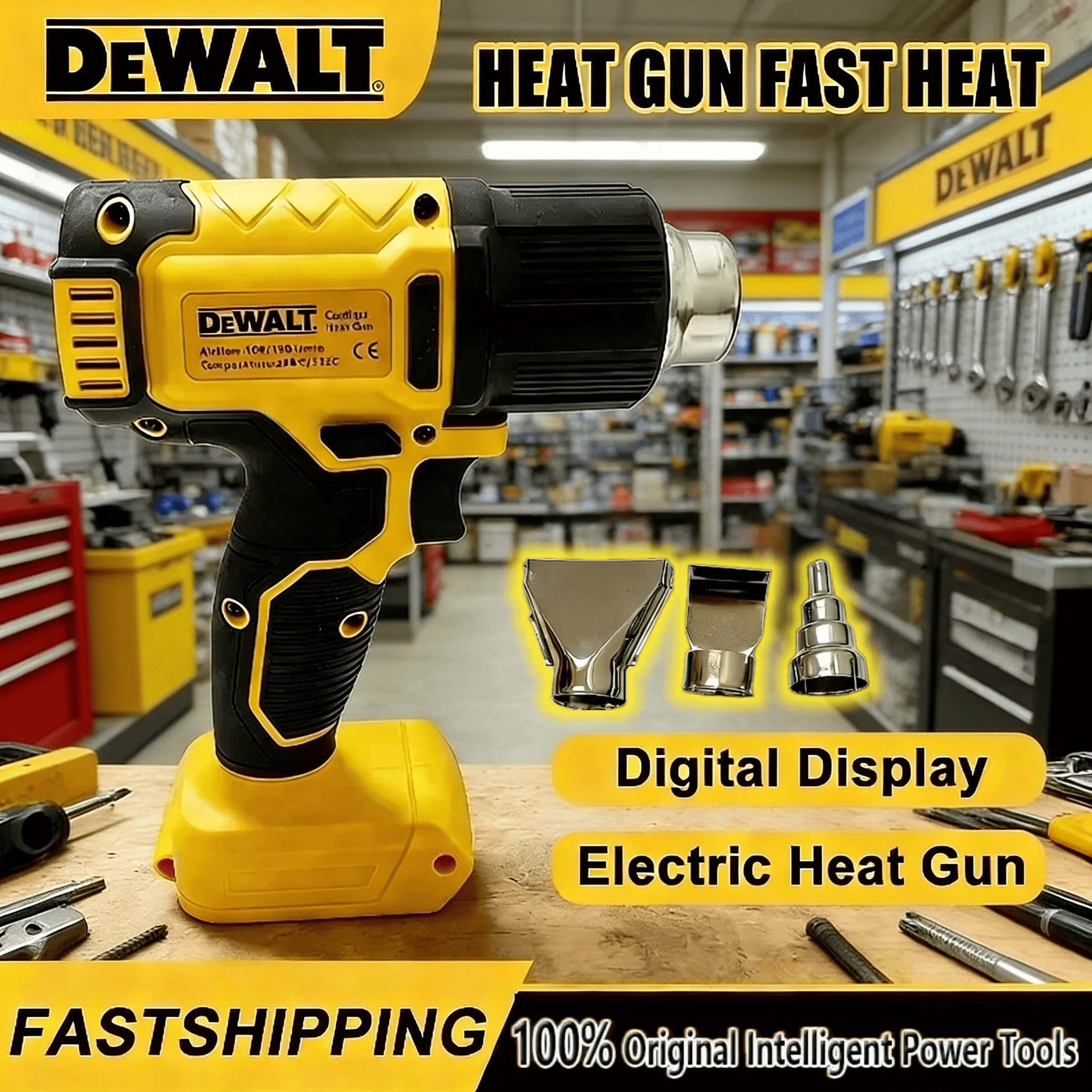 

Термофен DEWALT, беспроводной, промышленный, электрический, для термоусадочной пленки, работает только от аккумулятора DEWALT