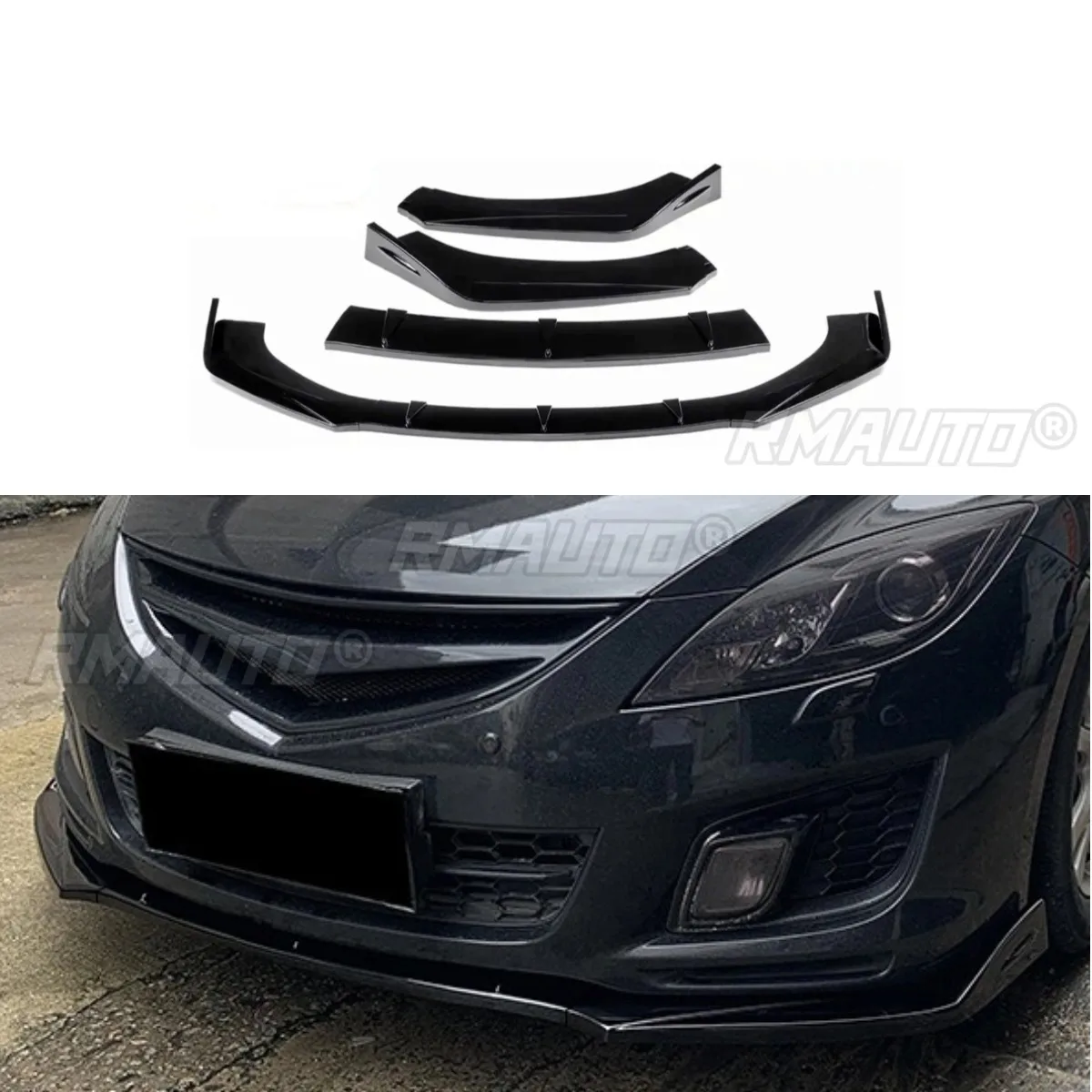 

For Mazda Summi Car Front Bumper Lip Splitter Diffuser Spoiler For Mazda Summit 2009-2015 Bumper Guard Protector Car Accessories